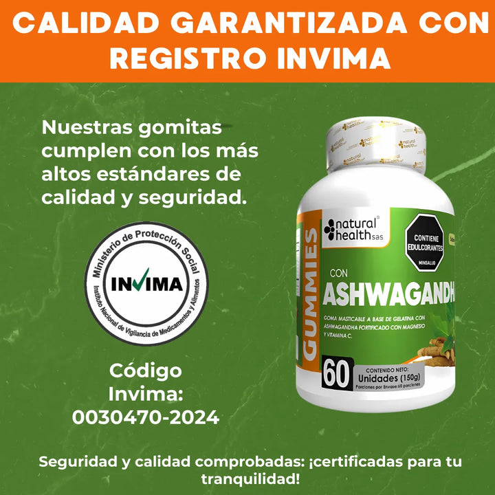 Ashwagandha Gomitas Gomas X2 Frutal - Imagen 2