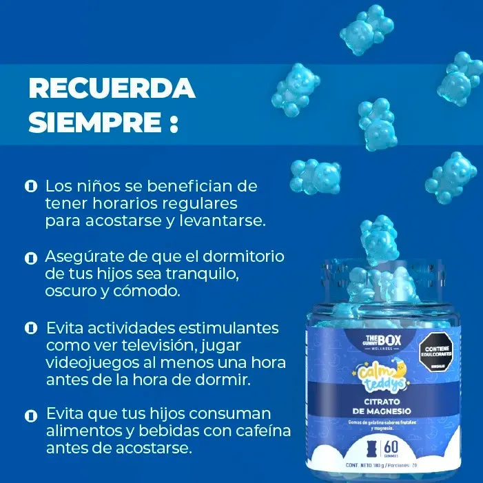 The Gummy Box Calm Vibes Teddys Sueño Reparador Niños 180g Frutal Y Magnesio - Imagen 4