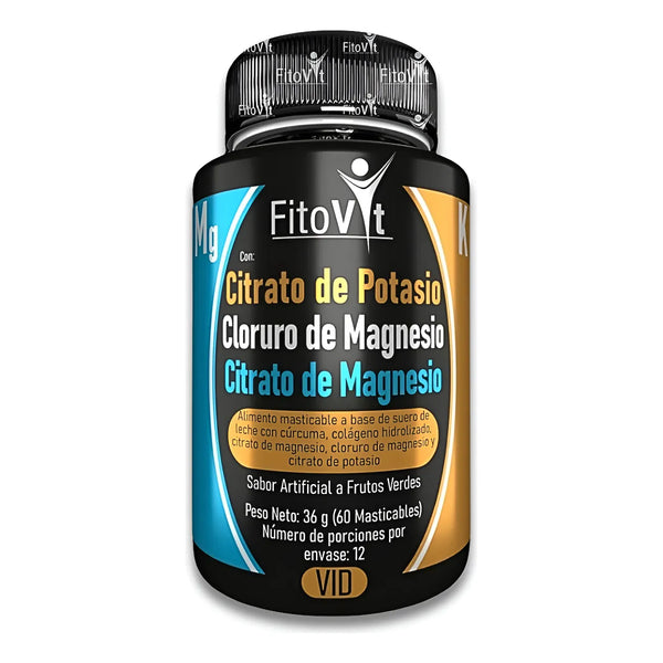 Citrato De Magnesio Y Potasio X60 Fitovit Original Frutos Verdes - Imagen 1