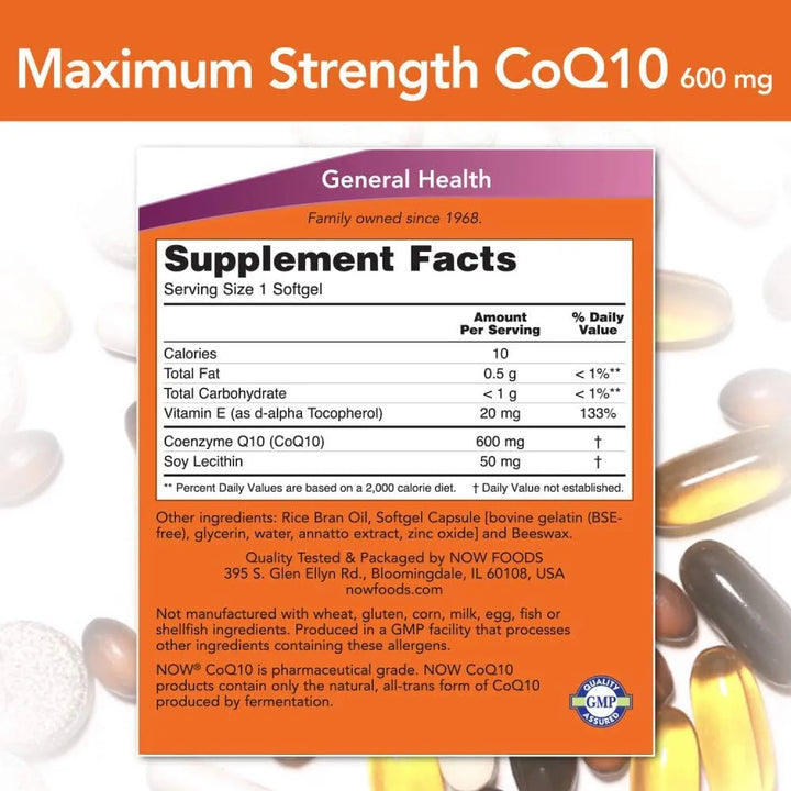 Coenzima Q10 600 Mg 60 Cápsulas Blandas Energizantes Antioxi - Imagen 2