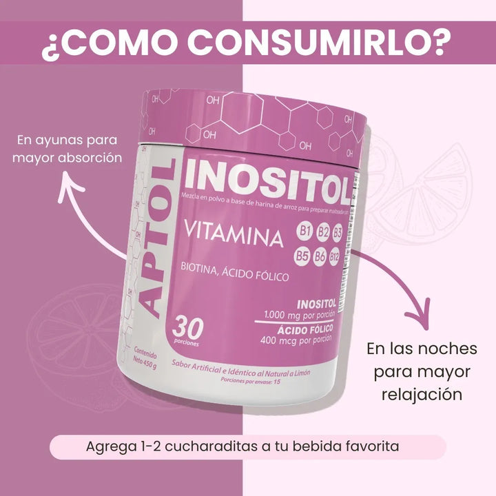 Inositol En Polvo 450g Ansiedad Depresión Insomnio Myoinocitol Concentración Memoria Ánimo Serotonina Sistema Nervioso Equilibrio Emocional Natural - Imagen 6