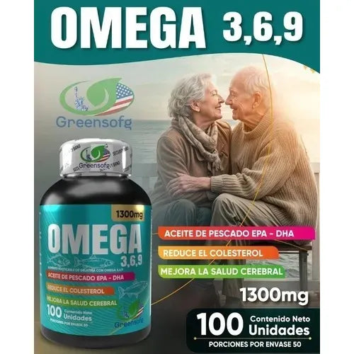 Omega 3-6-9 1300mg Greensofg | 100 Cápsulas Masticables | Reduce Colesterol, Apoya La Salud Cardiovascular Y Mejora Memoria Y Concentración - Imagen 7