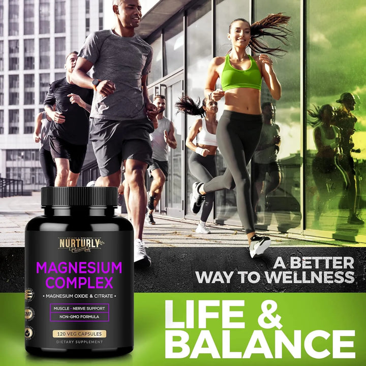 Magnesio Complex 500mg Óxido Y Citrato Óseo Muscular 120 Cap - Imagen 7