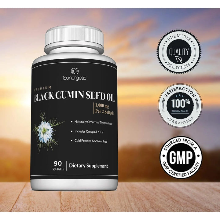 Cápsulas De Aceite De Semilla De Comino Negro 1000 Mg Porció - Imagen 5
