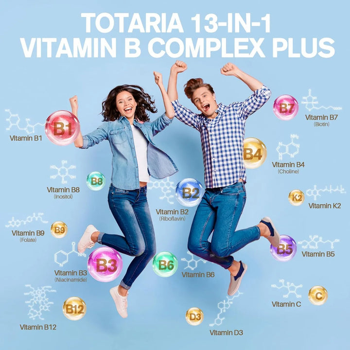 Complejo Vitamínico B 13 En 1 Con B1 B2 B3 B4 B5 B6 B7 B8 B9 - Imagen 2