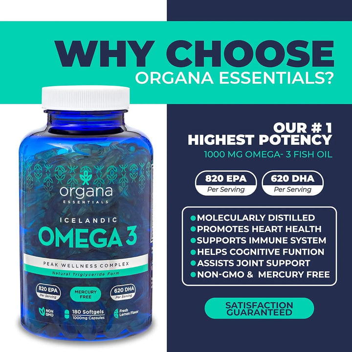 Aceite De Pescado Omega 3 2000 Mg Epa 820 Mg Dha 620 Mg 180 - Imagen 3
