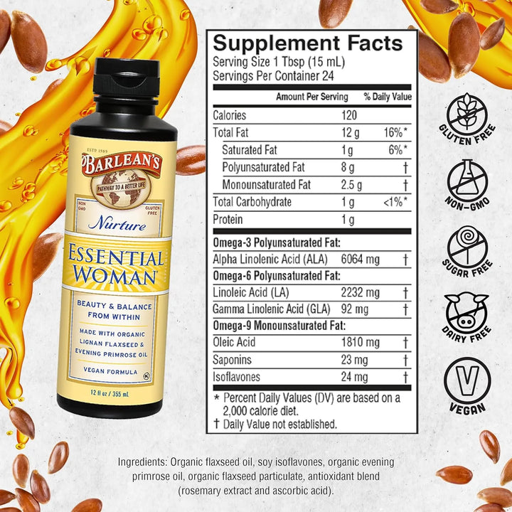 Aceite De Linaza Orgánico Onagra Isoflavonas Soja Omega 3 6 - Imagen 6