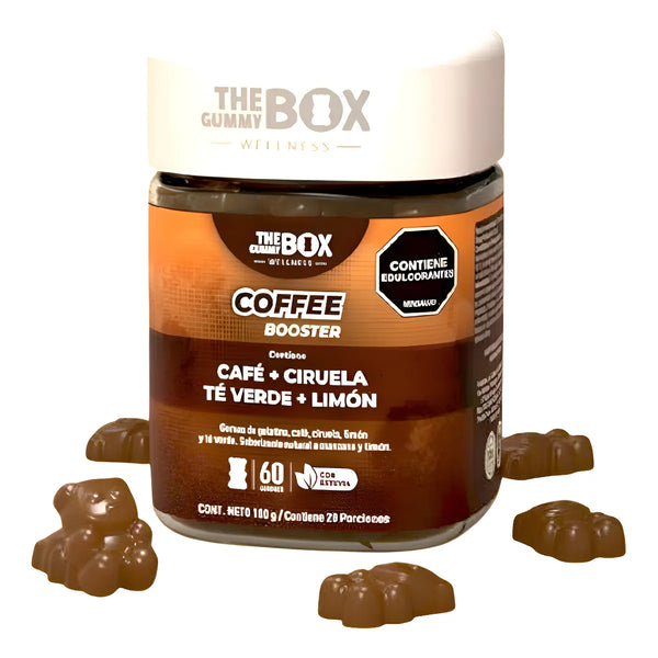Gomitas The Gummy Box Coffee Booster Café + Te Verde Manzana Y Limón - Imagen 1
