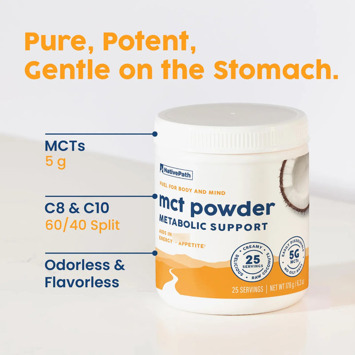 Aceite Mct En Polvo Sin Sabor Con C8 25 Porciones Ideal Para - Imagen 4