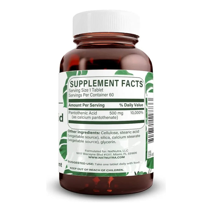 Ácido Pantoténico 500 Mg Liberación Prolongada Apoyo Suprarr - Imagen 2