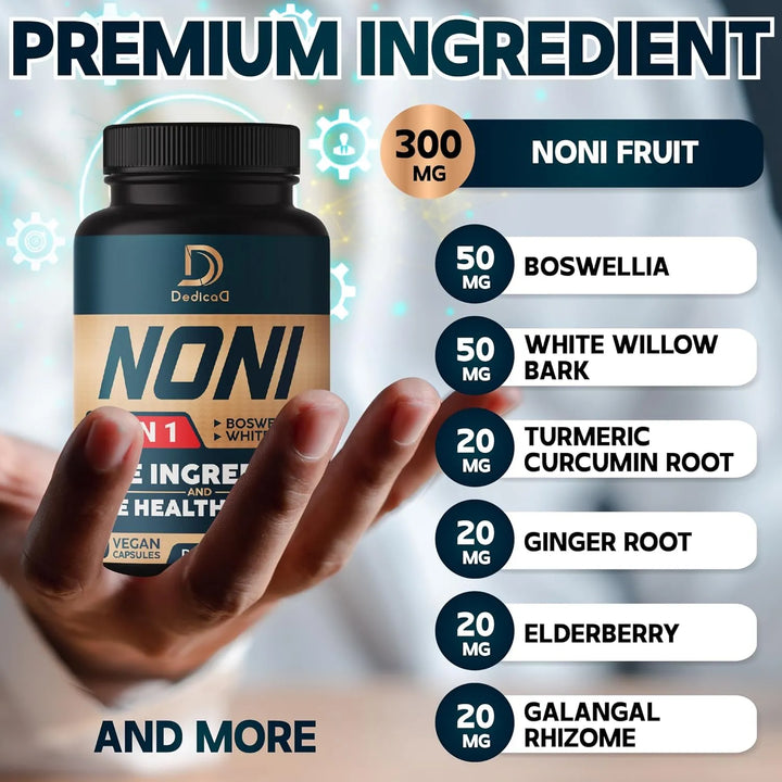 Cápsulas De Noni 8850 Mg 10 En 1 Con Saúco Boswellia Cúrcuma - Imagen 3