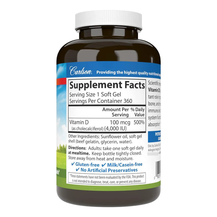 Vitamina D3 4000 Ui 100 Mcg Apoyo Inmunológico Salud Ósea Y - Imagen 2