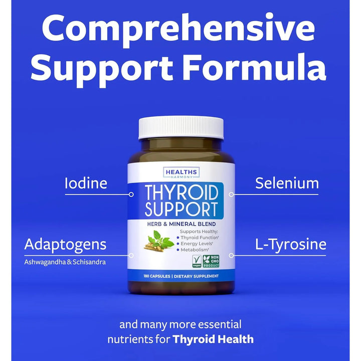 Apoyo Tiroideo Natural 180 Cápsulas Energía Raíz De Ashwagan - Imagen 3