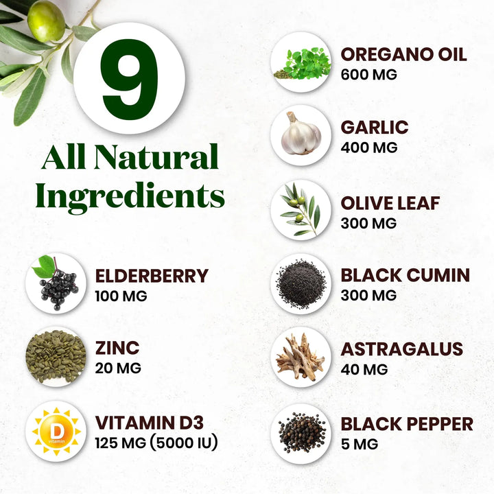 Aceite De Orégano 6000 Mg Extracto De Ajo 4000 Mg Hoja De Ol - Imagen 4