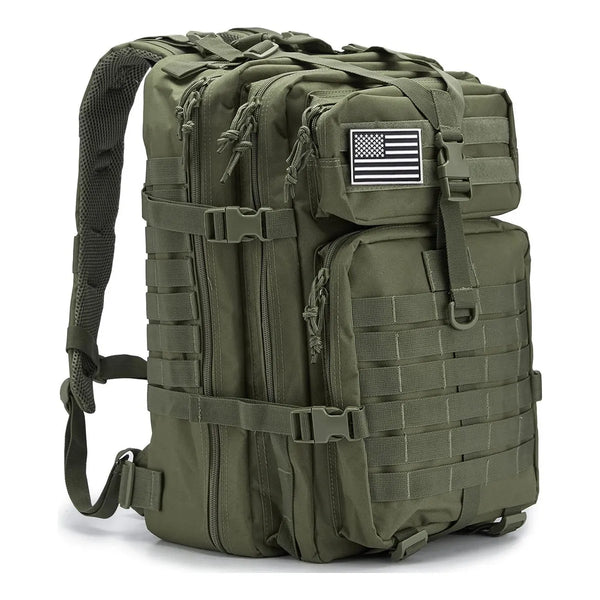 Mochila Táctica QT&QY 45L Militar Verde Resistente Para Camping Y Senderismo