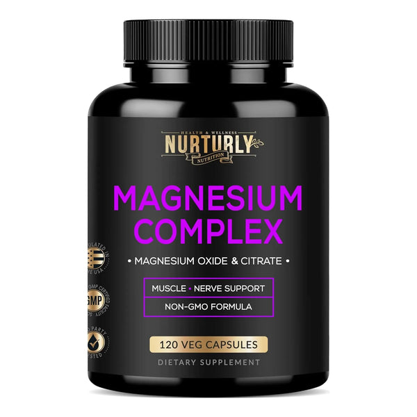 Magnesio Complex 500mg Óxido Y Citrato Óseo Muscular 120 Cap - Imagen 1