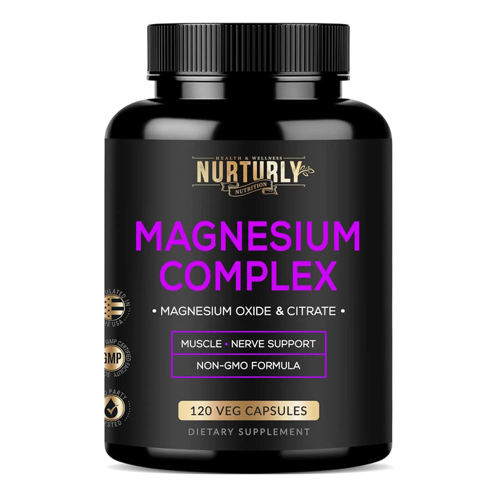 Magnesio Complex 500mg Óxido Y Citrato Óseo Muscular 120 Cap - Imagen 1