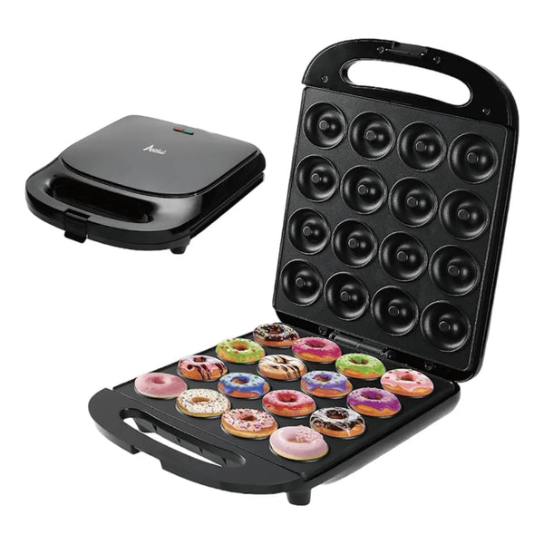 Mini Maquina Donas Antiadherente 1400W Doble Cocción Ideal Para Niños Y Eventos
