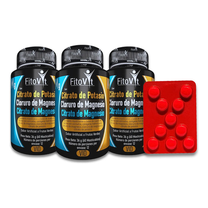 Citratos De Magnesio Potasio X3 Fitovit Original Frutos Verdes - Imagen 2