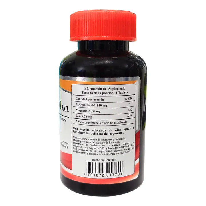 L-arginina Hcl X 100 Tabs - Imagen 6