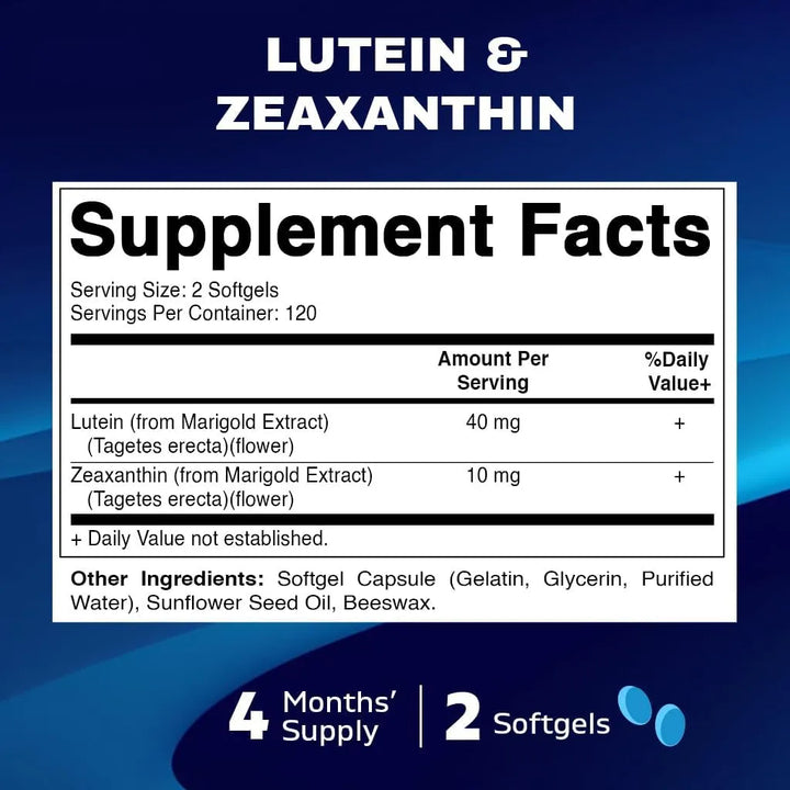 Cápsulas Luteína 40mg Y Zeaxantina 10mg Para Salud Ocular 24 - Imagen 2