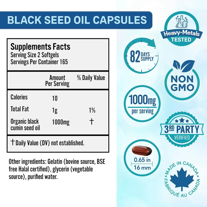 Cápsulas De Aceite De Semilla Negra Prensado En Frío 500 Mg - Imagen 2