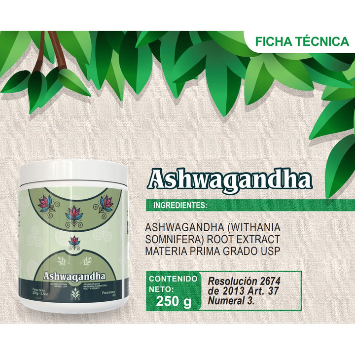 Ashwagandha Puro En Polvo 250gr - Imagen 2