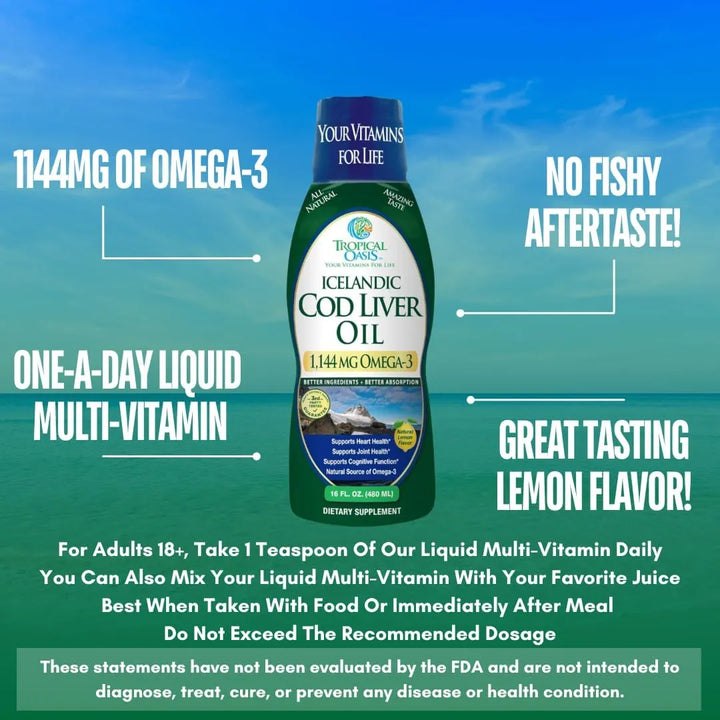 Aceite De Hígado De Bacalao Islandés 1144 Mg Omega 3 Sabor L - Imagen 4