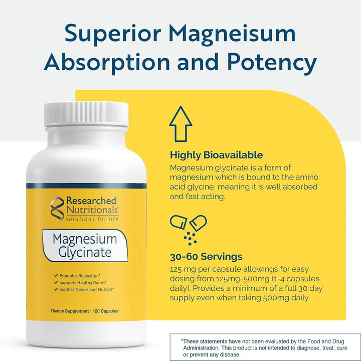 Cápsulas De Glicinato De Magnesio Alta Absorción 125 Mg Para - Imagen 3