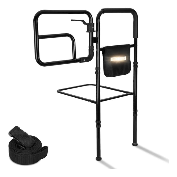 Barra De Cama Con Luz Y Sensor De Movimiento Giratoria 180° Soporte Seguro Y Práctico