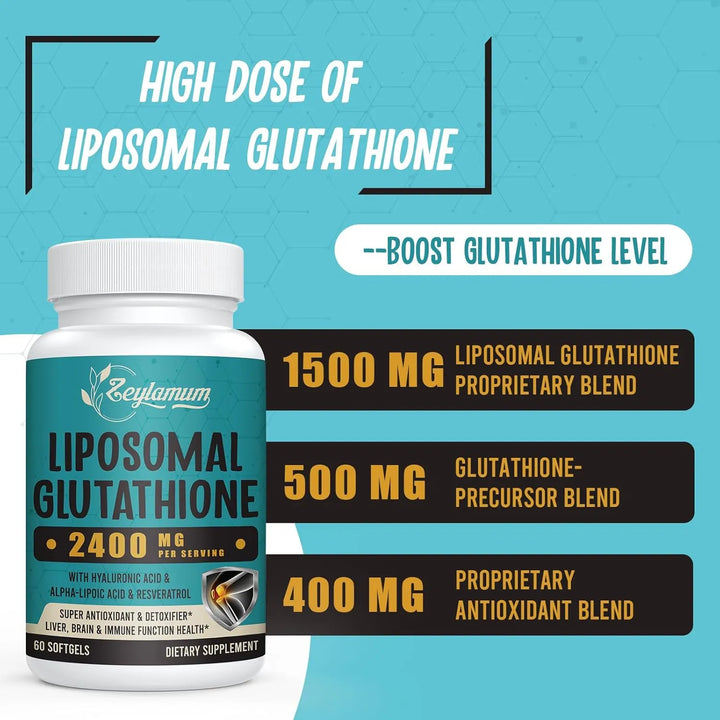 Cápsulas Blandas Glutatión Liposomal 2400 Mg Absorción Máxim - Imagen 3