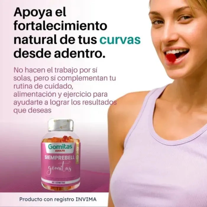 Gomitas Bbl Aumento Gluteos X60 Frutilla - Imagen 5