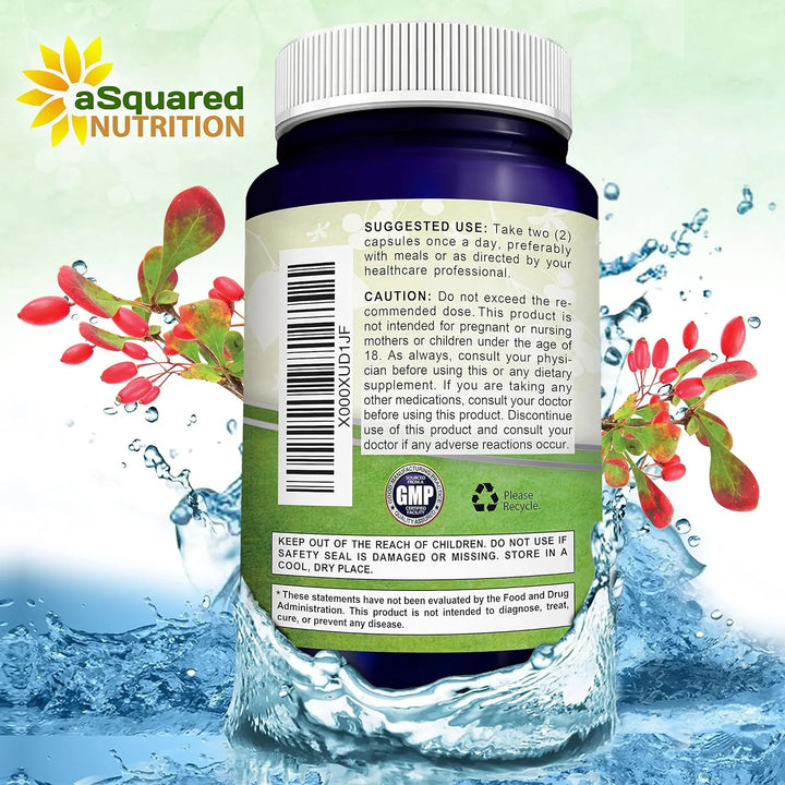 Berberina Pura 1000 Mg 180 Cápsulas Vegetales Clorhidrato Na - Imagen 5