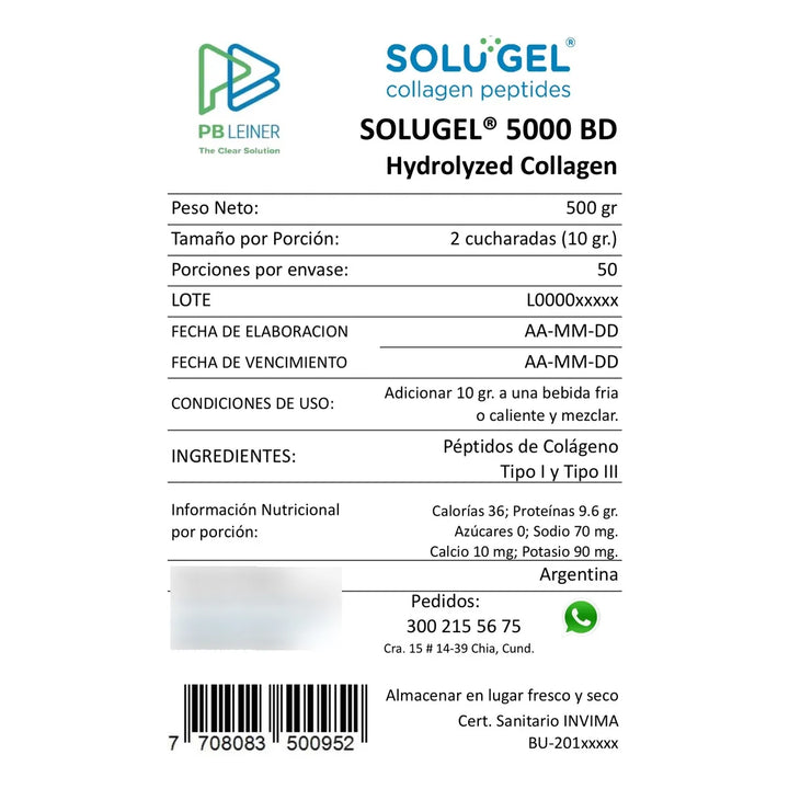 Colageno Hidrolizado 100% X 1 Kg Natural - Imagen 2