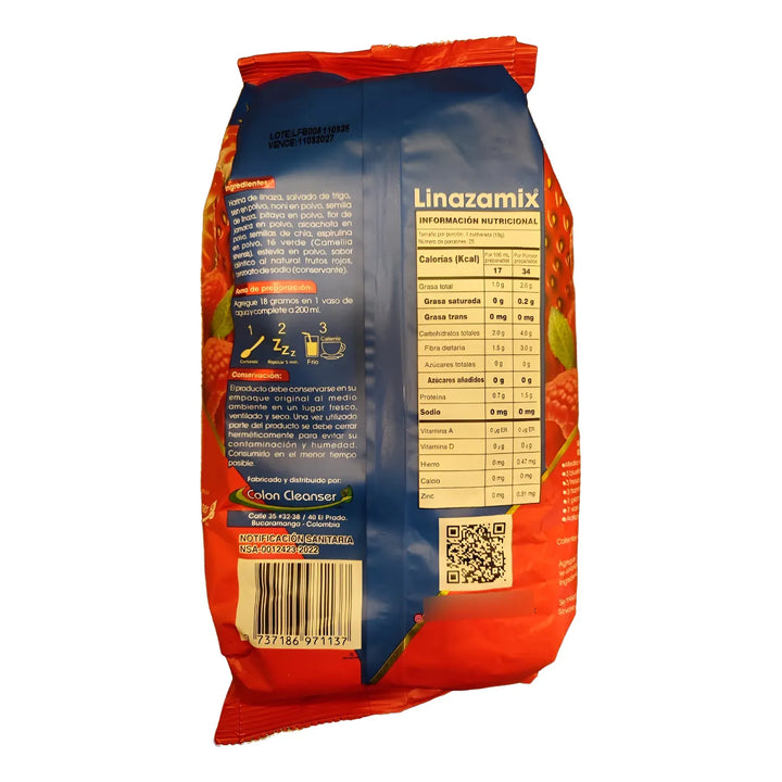 Fibra Linazamix Frutos Rojo450g Frutos Rojos - Imagen 2