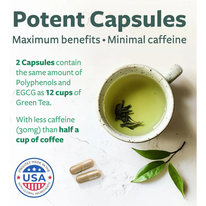 Cápsulas Extracto Té Verde Al 98% Egcg Para Aumentar Metabol - Imagen 3