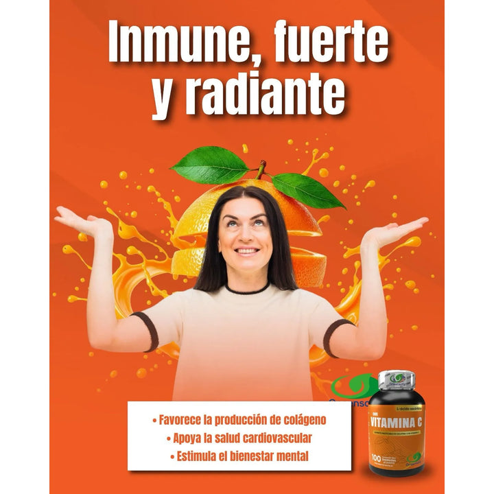 Vitamina C Americana Capsulas- Acido Ascorbico Alta Potencia 1000mg - Imagen 4