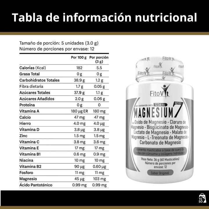 7 Magnesios En 1 Sola Fórmula Natural - Imagen 8