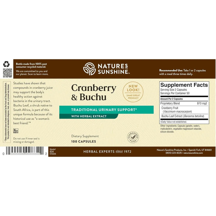 Arándano Buchu Concentrado 100 Cápsulas Efecto Antioxidante - Imagen 6