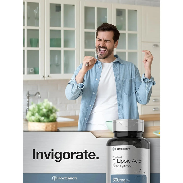 Ácido R-lipoico Estabilizado 300 Mg 60 Cápsulas Biotina - Imagen 7