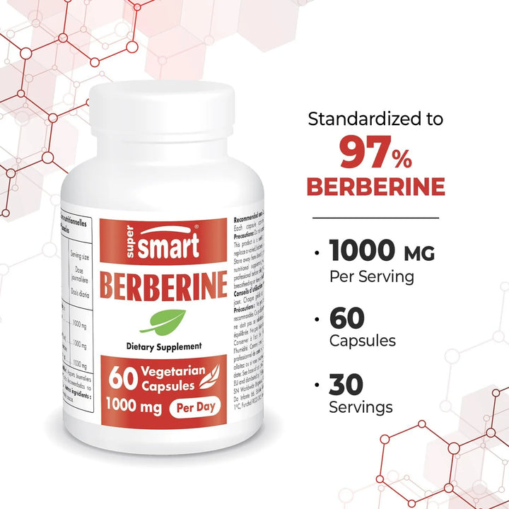 Berberina Hcl 1000 Mg Extracto Puro 97% 60 Cápsulas Antioxid - Imagen 4