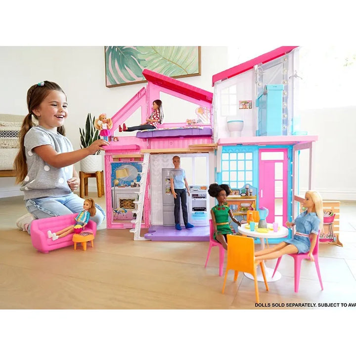 Casa De Muñeca Barbie Malibu House Playset + 25 Accesorios Color Rosa - Imagen 4