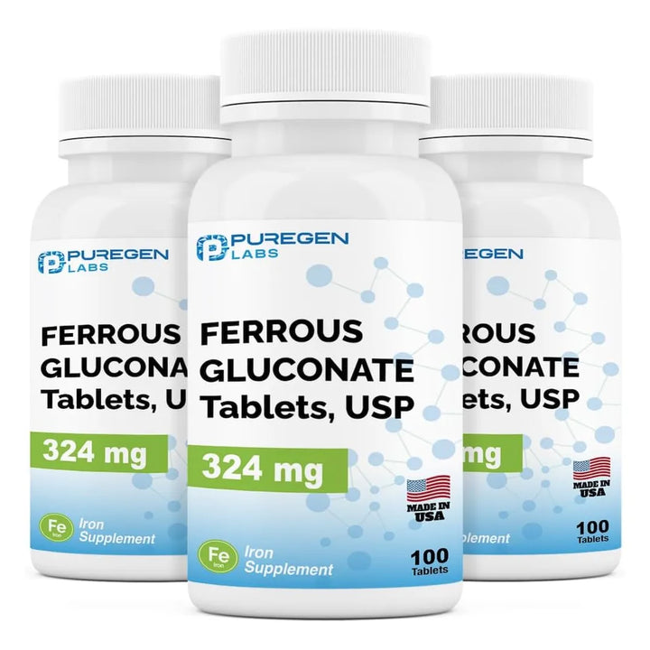 Gluconato De Hierro 324 Mg Alta Potencia Suave Para Estómago - Imagen 1