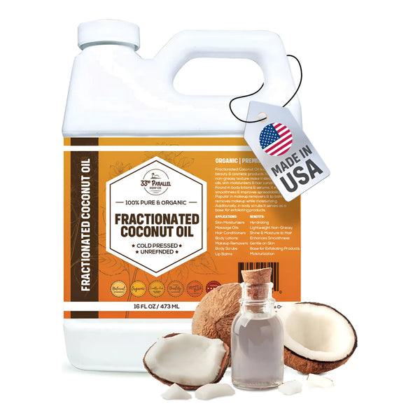 Aceite De Coco Fraccionado Orgánico 473 Mililitros Puro Para Fragancia - Imagen 1