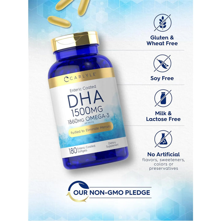 Dha 1500mg 180 Cápsulas Blandas Omega-3 Fuente Natural - Imagen 5