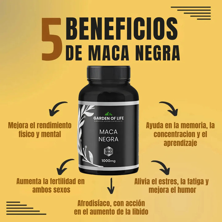 Maca Negra Peruana Pura Original Con Invima X100 Capsulas - Imagen 3