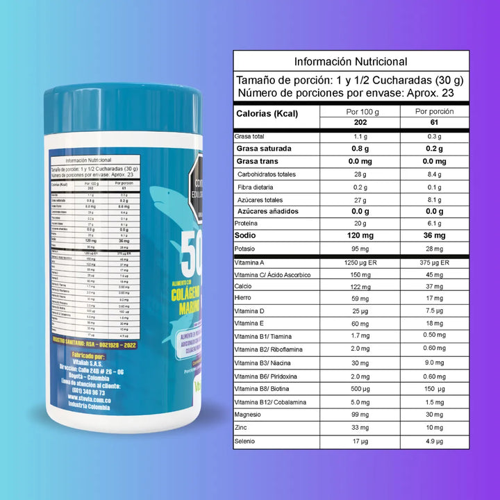 Vitaliah Colágeno Hidrolizado Marino Y Bovino 700g - Imagen 6