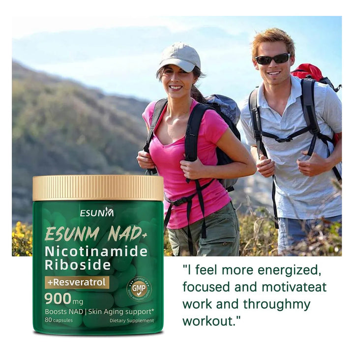 Ribosida De Nicotinamida 900 Mg Resveratrol 80 Cápsulas Anti - Imagen 7