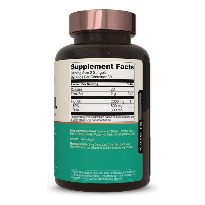 Aceite De Pescado Omegawell Epa Dha Corazon Cerebro 120 Cap - Imagen 7