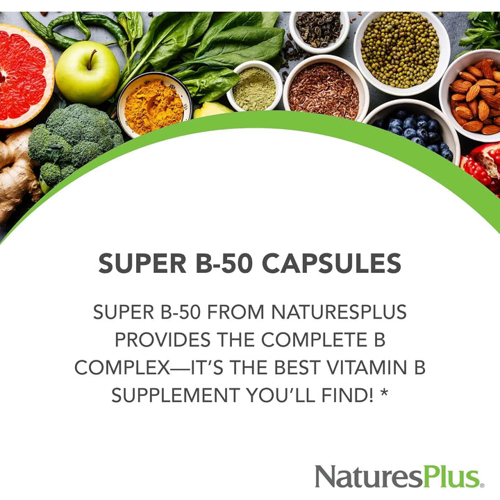 Complejo B50 Balanceado Natural 180 Cápsulas Energía Metabol - Imagen 3
